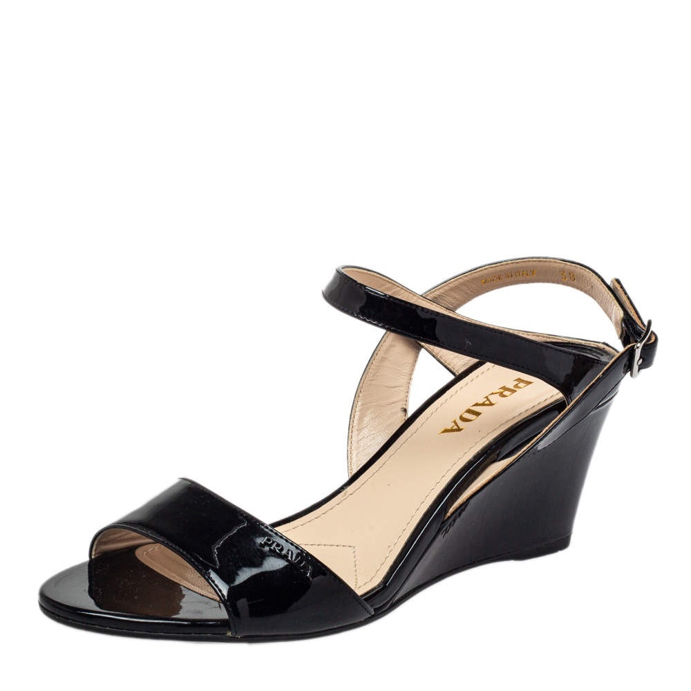 Prada Patent Leather Sandals